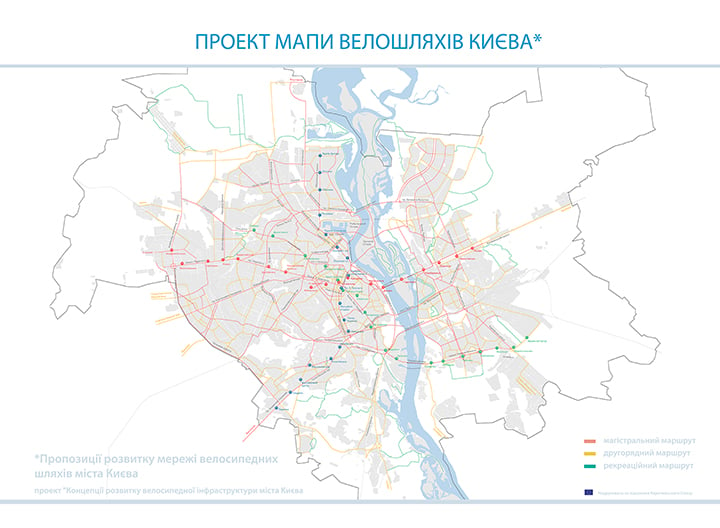 Проект мапа веломережі Києва