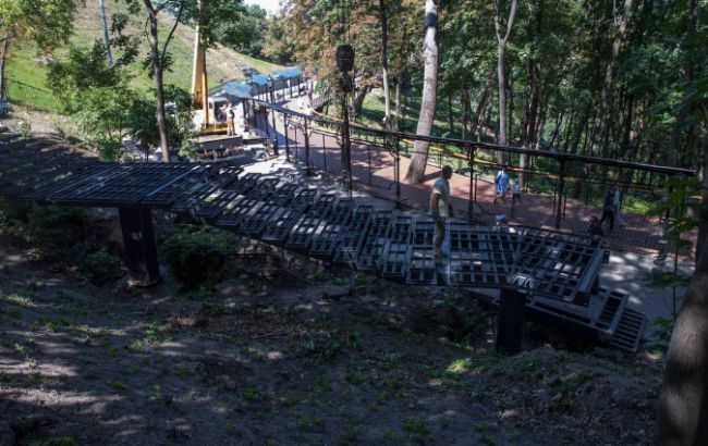 будівництво сходів до Алеї художників і Володимирської гірки