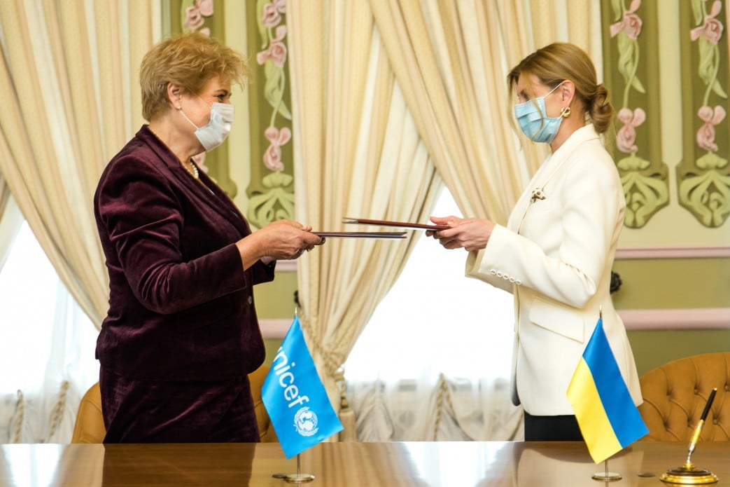 Зеленська та ЮНІСЕФ в Україні підписали Меморандум про взаєморозуміння