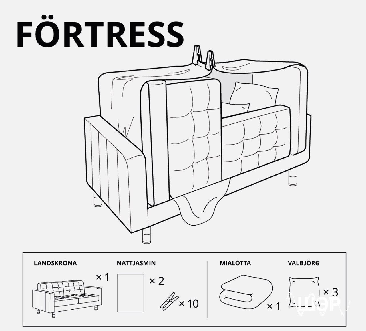 IKEA показала, як будувати фортеці з меблів, щоб допомогти батькам зайняти дітей у карантин