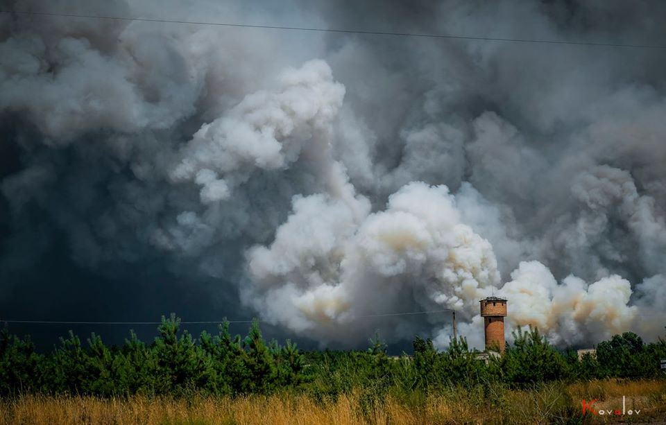 Лісова пожежа на Луганщині
