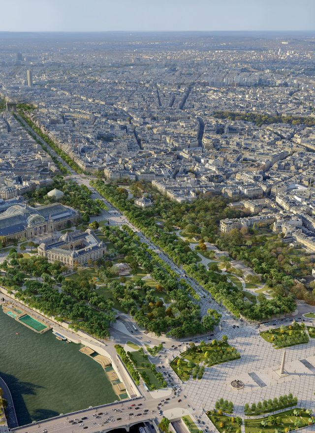 Єлисейські поля в Парижі планують перетворити на сад до 2030 року
