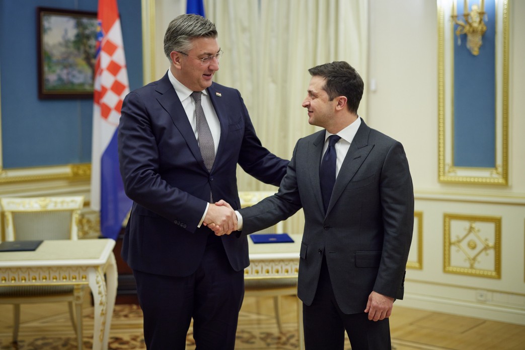 Зеленський зустрівся з прем'єр-міністром Хорватії