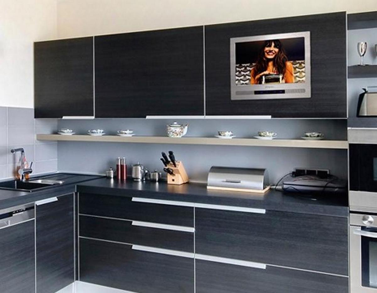 6 стильных способов включить телевизор в интерьер кухни