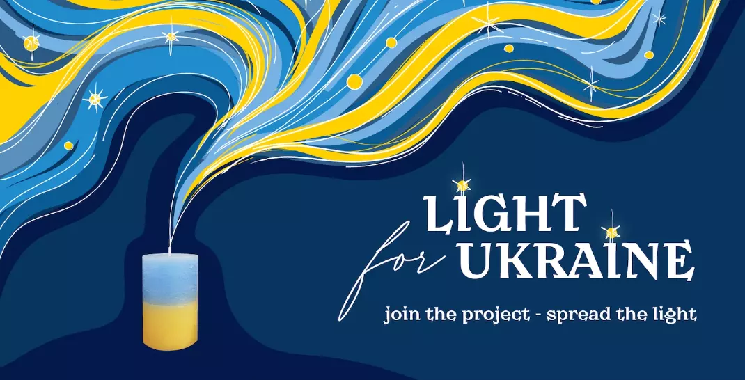 На Центральному вокзалі Києва роздаватимуть синьо-жовті свічки