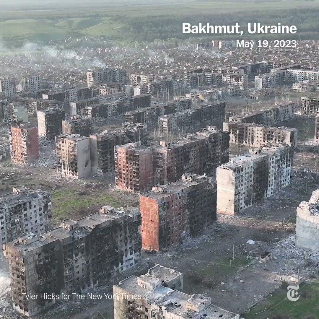 Зруйнований Бахмут у травні 2023 року