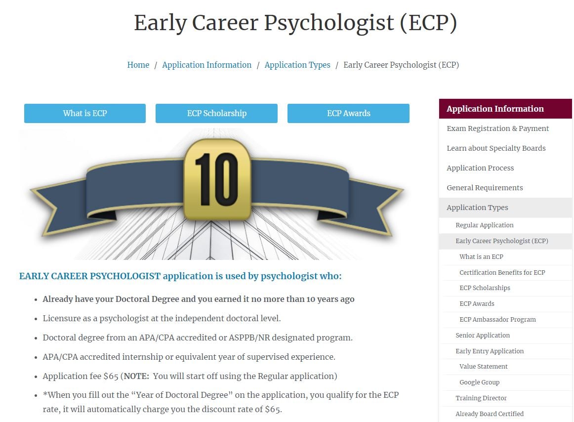 early career psychologist