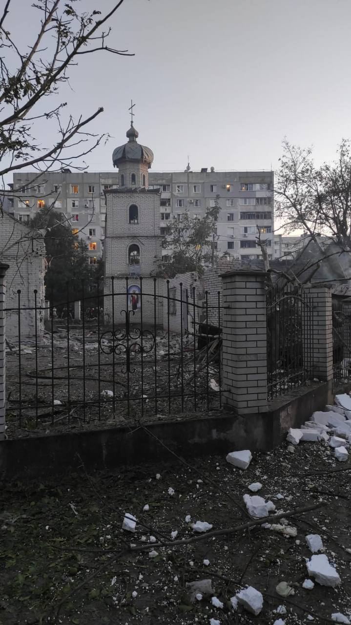 У Запоріжжі внаслідок ракетного удару зруйнований храм