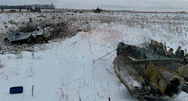 Місце падіння Іл-76 у Бєлгородській області.