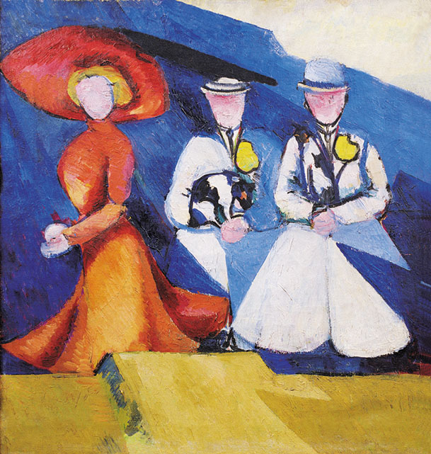 Three Female Figures, 1909-1910 by Oleksandra Exter