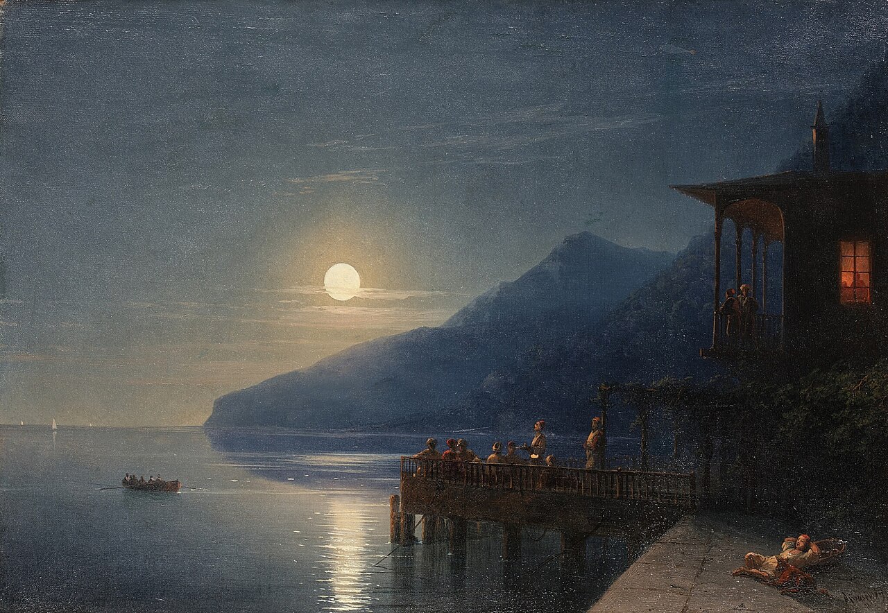 A Moonlit Night on the Crimean Coast by Ivan Aivazovsky