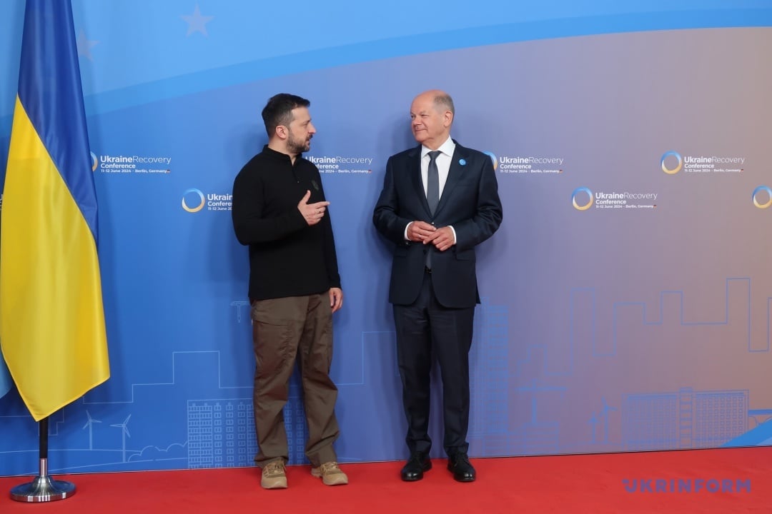 Зеленський та Шольц на Конференції відновлення України