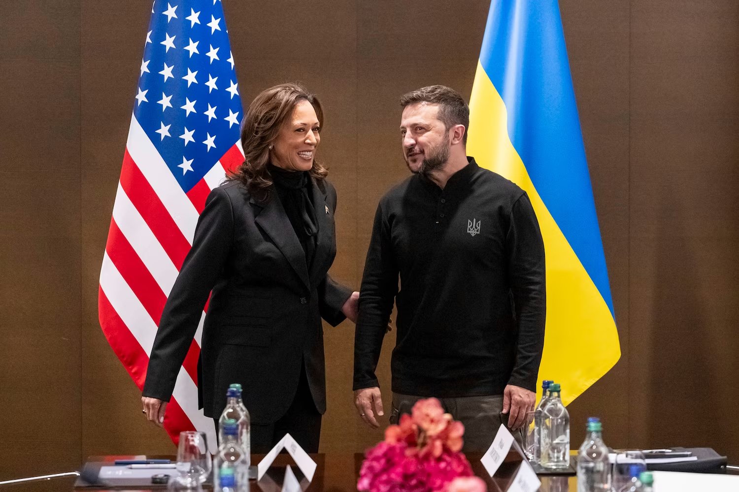 Kamala Harris vs. Donald Trump: US Vice President Kamala Harris and Ukrainian President Volodymyr Zelensk