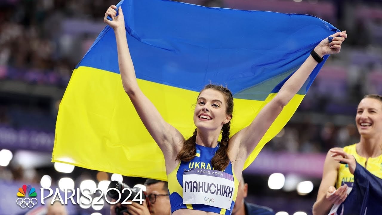 Ukrainian Yaroslava Mahuchikh won her first Olympic gold medal