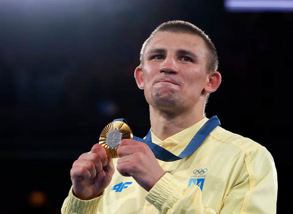 Ukrainian boxer Oleksandr Khyzhniak