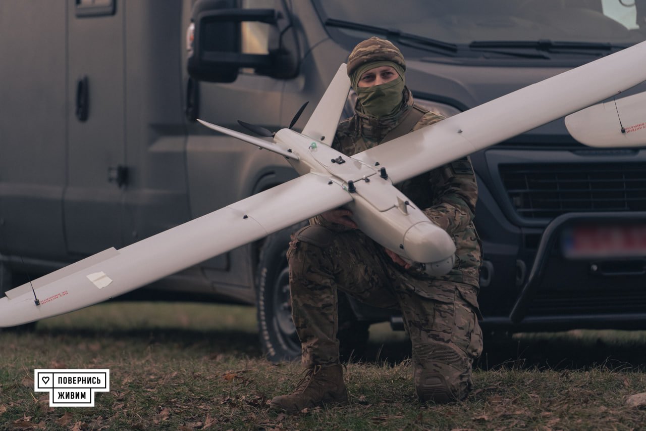 Come Back Alive: The Ukrainian soldier is posing with a drone