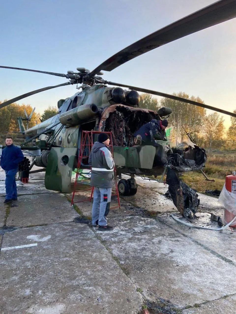 Омськ підпал гелікоптера