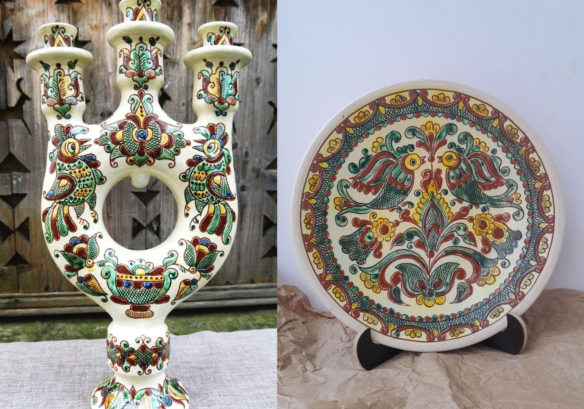 hand-painted Kosiv ceramics