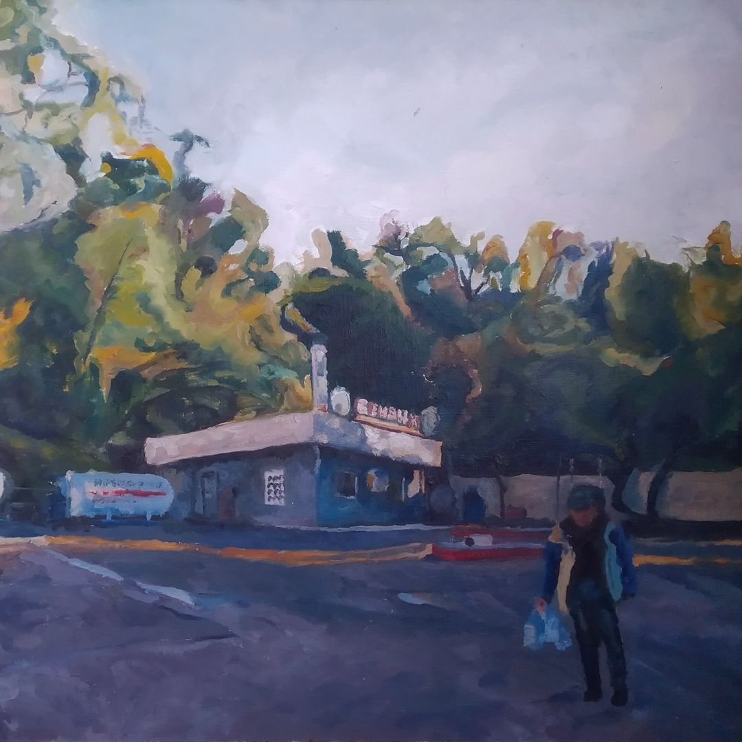 Gas station on Hlybochytskyi (2012) by artist Mykyta Naslimov