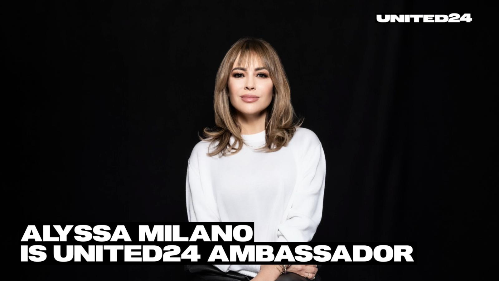 Alyssa Milano became an ambassador of UNITED24