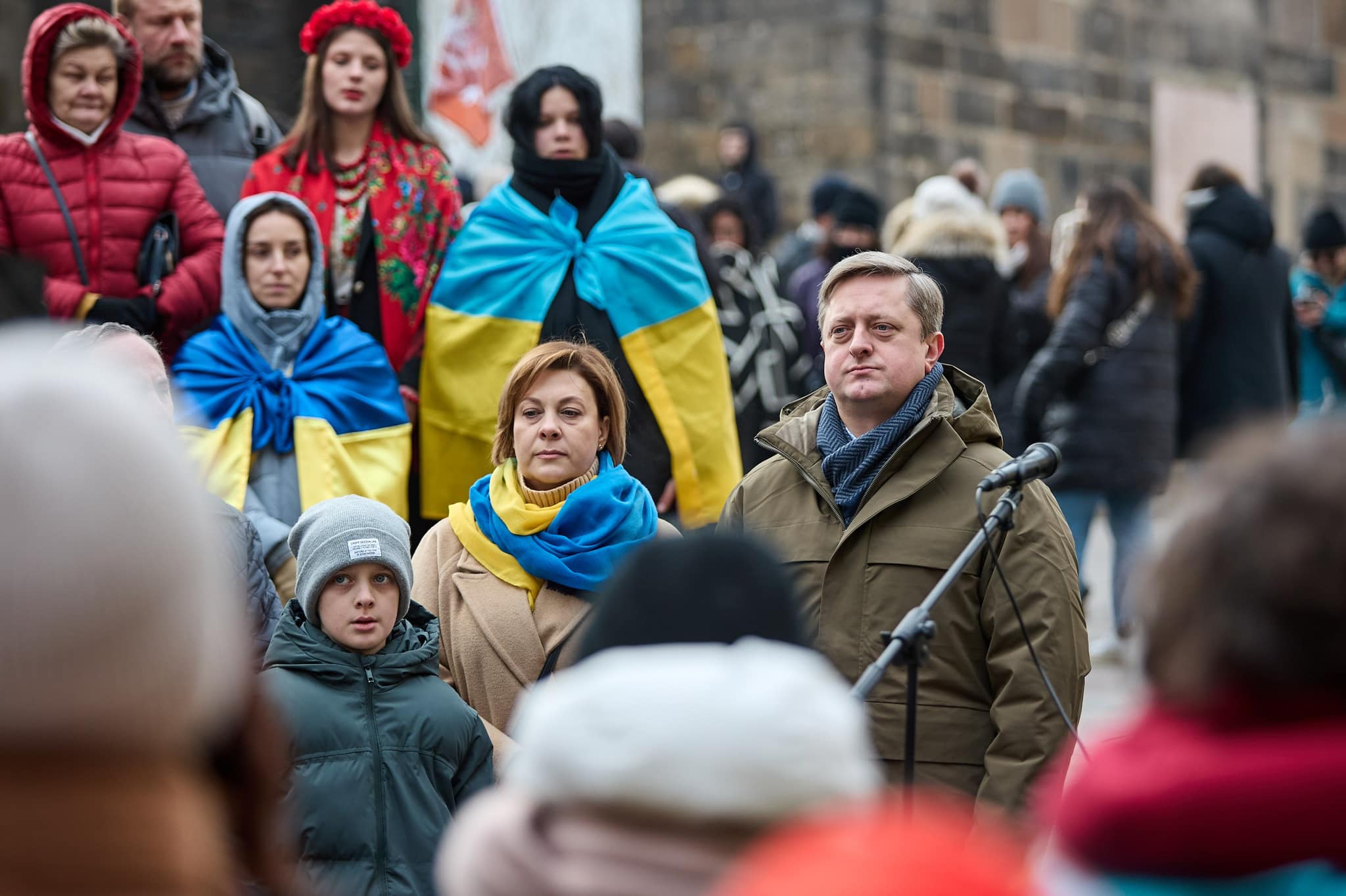 У Празі утворили живий ланцюг єдності