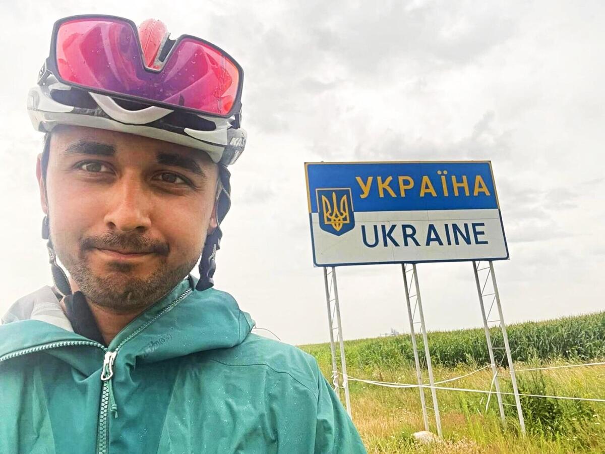 onas Andersen Sayed embarked on a bike trip to Ukraine