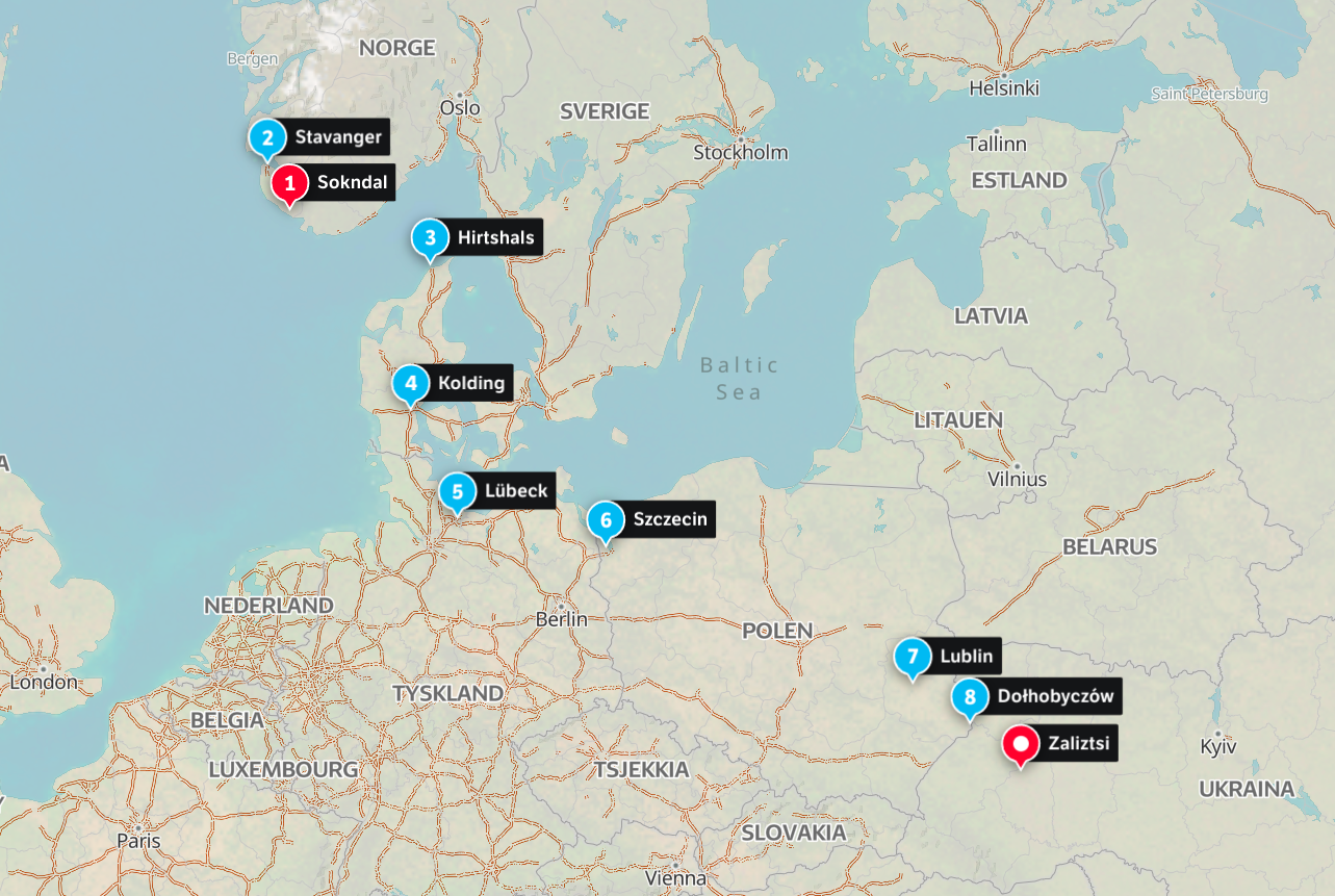 Jonas Andersen Sayed crossed the borders of five countries and passed through eight cities over 11 days on his bike trip for Ukraine