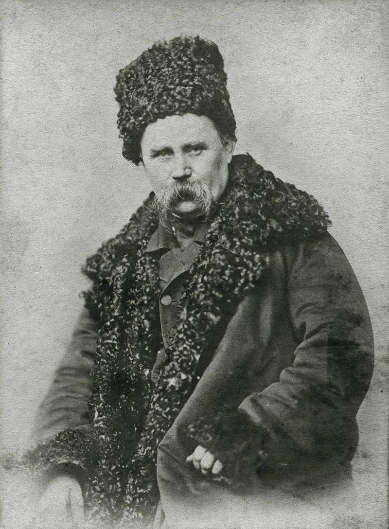 This 1859 photo by Heinrich Denier is the most popular image of Taras Shevchenko