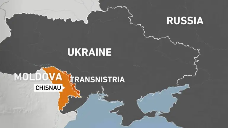 The map of the Russian-occupied region of Transnistria