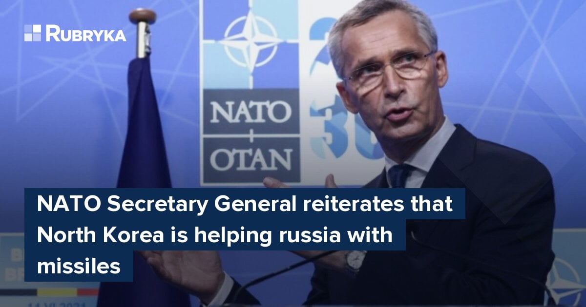 NATO Secretary General Reiterates That North Korea Is Helping Russia ...