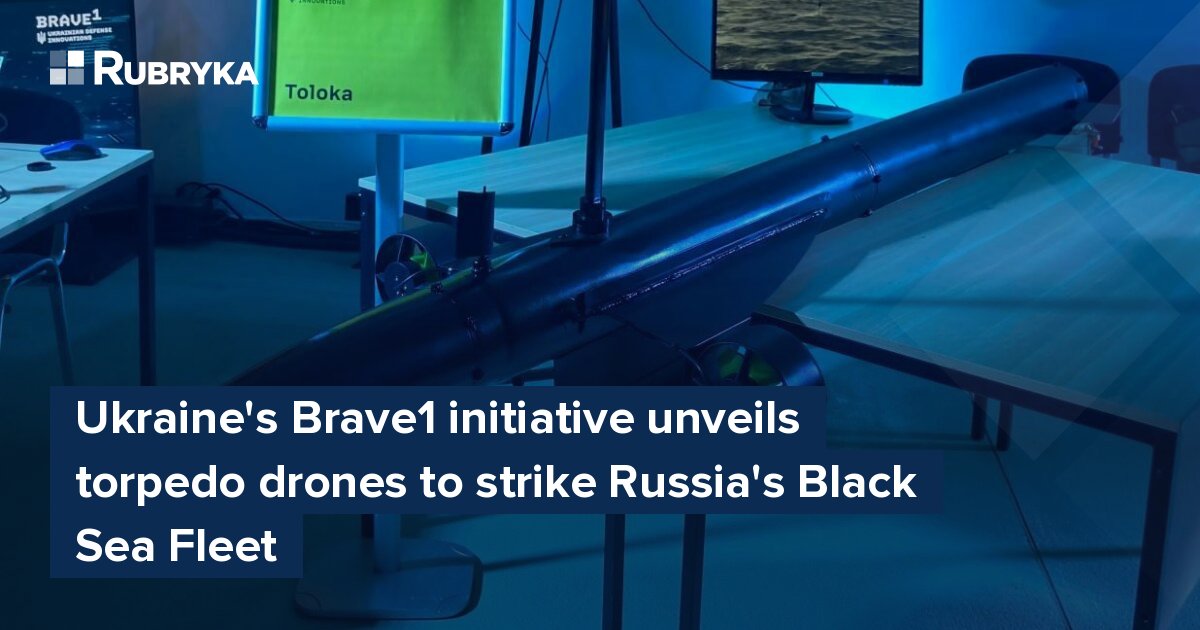 Ukraine's Brave1 Initiative Unveils Torpedo Drones To Strike Russia's