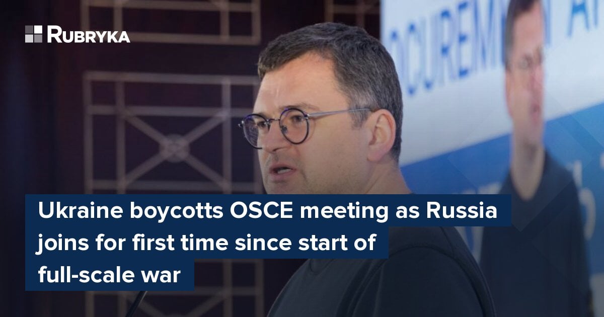 Ukraine Boycotts OSCE Meeting As Russia Joins For First Time Since ...