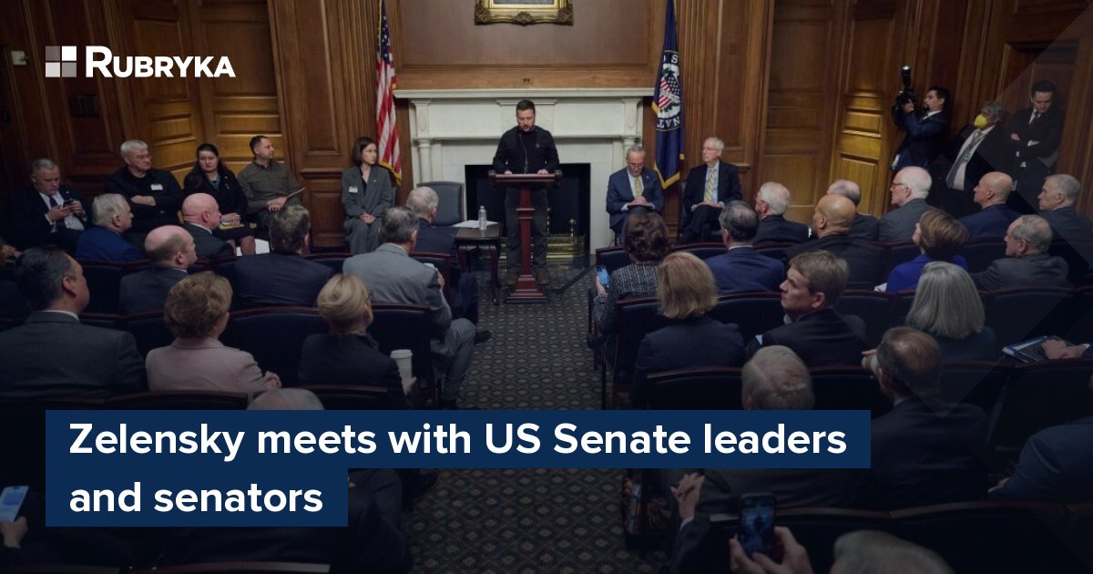 Zelensky meets with US Senate leaders and senators – Rubryka